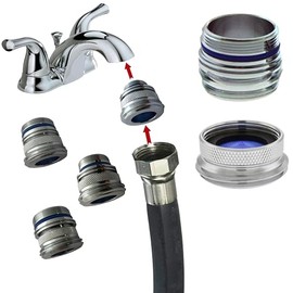Neoperl Faucet Adapter - Convert Hidden Aerator to 3/4" Male Hose - Chrome Plated Brass - All 4 Sizes (Standard, Junior, Tiny Junior & Tom Thumb)