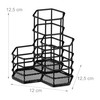 Relaxdays 3 Compartments Hexagonal Brush Holder Height 12.5 x Width