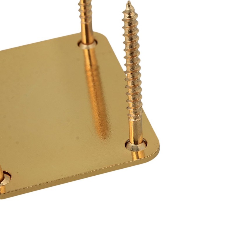 Yibuy Gold 1 Set 64x51mm Neck Plate w/Screw Guitar Square