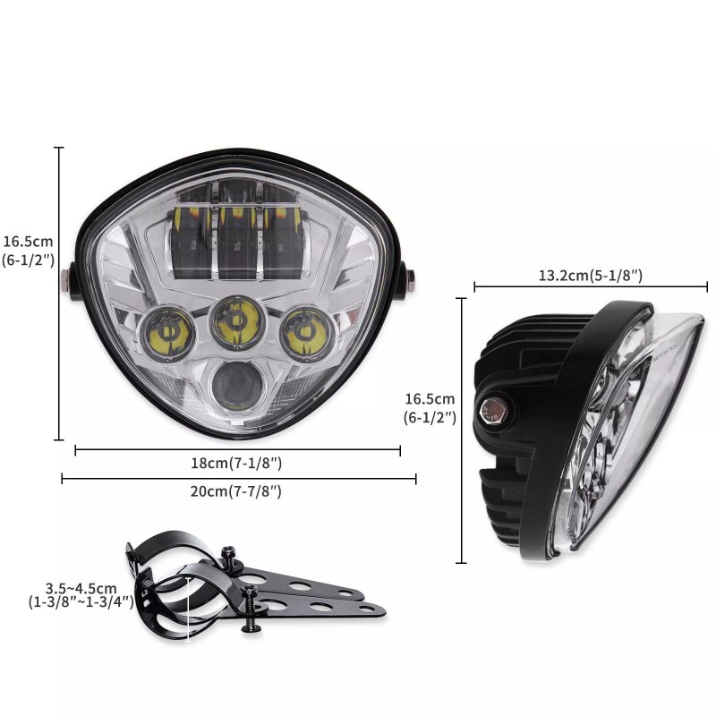 KEEPDSGN For Yamaha Star Bolt R-Spec V-Star Motorcycle 7" LED