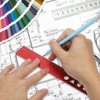 PATIKIL Triangle Ruler Set, 6 Inch Metric Aluminum Ruler, 45°