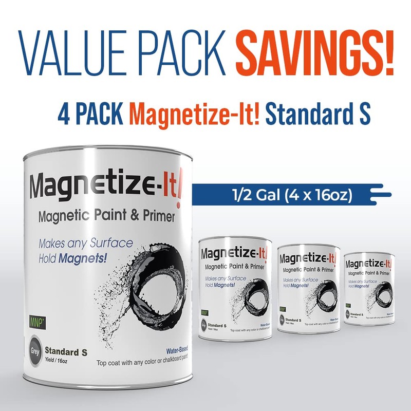 Magnetize-It! Magnetic Paint & Primer (Water Based) - Standard S