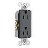 Legrand-Pass & Seymour 15A Tamper-Resistant Duplex Outlet, Graphite