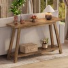 Welfuturer 47.2" Farmhouse Console Table with 2-Tier Open Storage