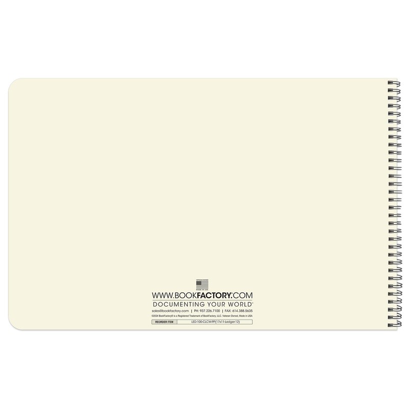 BookFactory Accounting Ledger Notebook/Large 12 Column Accounting Ledger Columnar (Twelve
