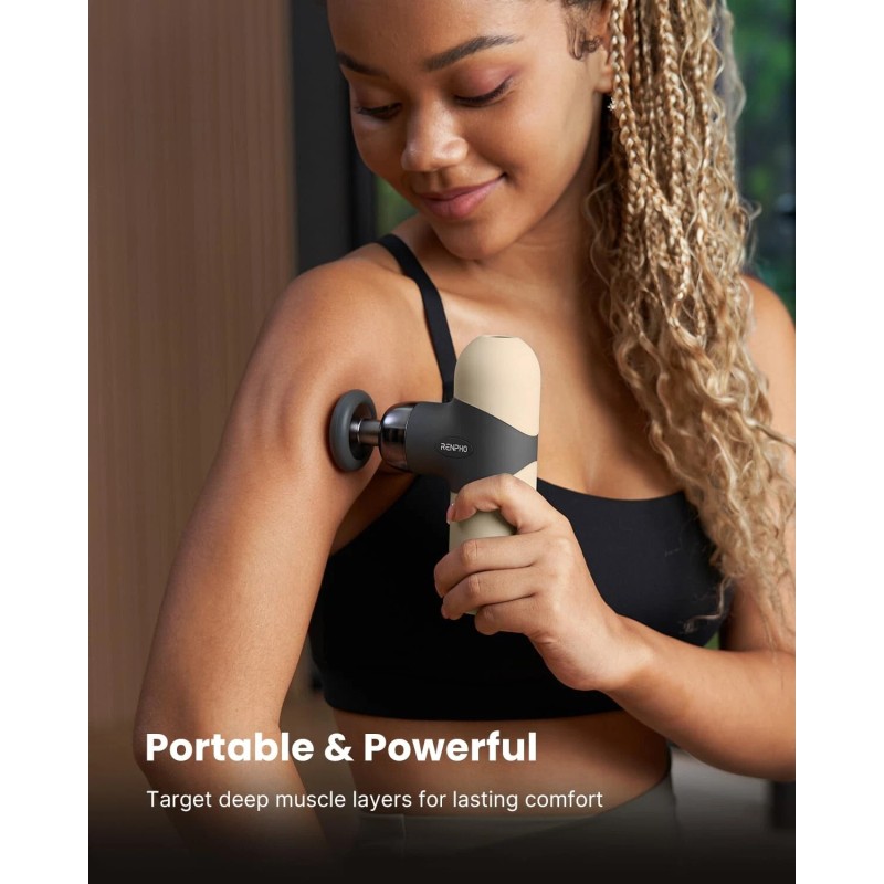 RENPHO Mini Massage Gun with Heat Deep Tissue Muscle Massage