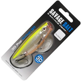 Savage Gear Salt 3D Minnow Pop Walker Lures - Bass Wrasse Pike Perch Fishing