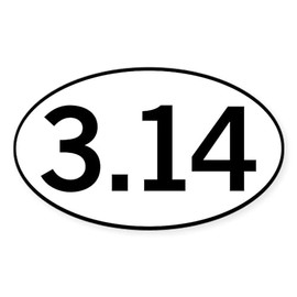 CafePress 3.14 Oval Car Bumper Sticker