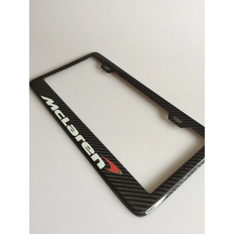 Super Car Gear McLaren White Lettering 100% Carbon Fiber License
