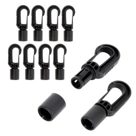 Dreamprint 10 x Plastic Hooks Carabiner Hooks for 8 mm Expander Ropes Rubber Rope Tarpaulin Rope Garden Tent Tarpaulin