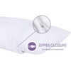 Pillow Protector with Zipper, Cotton Pillow Cover