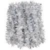 LOKIPA 10M Silver Christmas Chunky Tinsel Garland with Star for