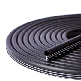 Bubble Kerf Mount Window Weatherstrip Seal 1/4" Bulb, Stiff Kerf Easily Applied to The Slot 50Ft (1/4", 50FtBlack)