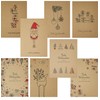 24 Christmas cards made of extra thick kraft cardboard made
