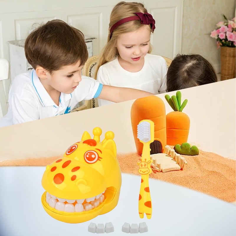 Ceonam Cartoon Giraffe Early Education Dental Toy Set - Cute