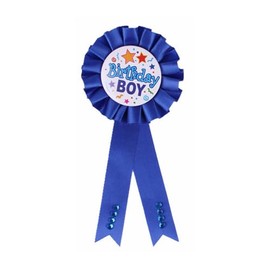 COLORFUL BLING It's My Birthday Ribbon, Satin Fabric Happy Birthday Birthday Queen Ribbon Tinplate Badge Pin for Girls, Boys, Award Rose Badge Brooch Party Decoration-boy