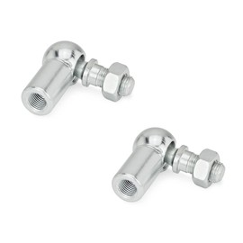 Ganter Normelemente 71802-13-M8-CS 2 pieces, angle joint DIN 71802, silver, connection thread d2: M8