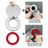 Door Viewer Peephole Cover, Chrome Silver Home Security Protector with