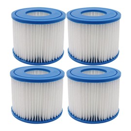 WuYan 4pcs Swimming Pool Filter for Type VI Replacement Filter Cartridge for Lay-Z-Spa - Miami Vegas Palm Springs Paris,for Coleman SaluSpa 90352E,58323.