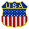 American Shield American Flag Embroidered Iron-On / Sewn On Patch