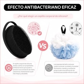 Janety 2 Cepillos de Baño de Silicona Doble Cara