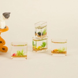 1Pc Transparent Dollhouse Miniature Fish Tank, 1:12 Dollhouse Mini Scene Model Toys Creative Fish Bowl Pretend Toy Home Decoration Gifts,Dollhouse Accessories, Dollhouse Décor
