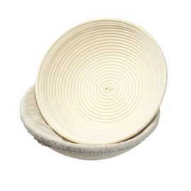 Round Bread Banneton Proofing Basket Kit Bowl Set of 2 Sourdough Natural Rattan Proofing Baskets 10 Inch with Cloth Liner for Artisan & Home Bakers