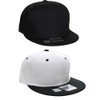 D&I Plain Flat Bill Visor Blank Snapback Hat Cap with