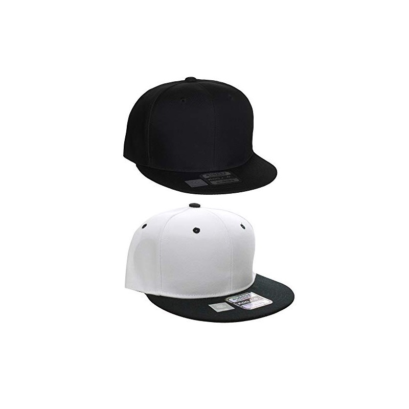 D&I Plain Flat Bill Visor Blank Snapback Hat Cap with