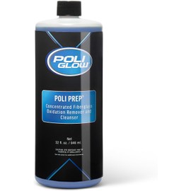Poli Glow Poli Prep Concentrated RV & Boat Surface Cleaner - Removes Oxidation, Stains, Dirt, Watermarks, Old Wax, Spray-on Ceramics - Safe for Boats & RVs Fiberglass Cleaner - 32 Oz