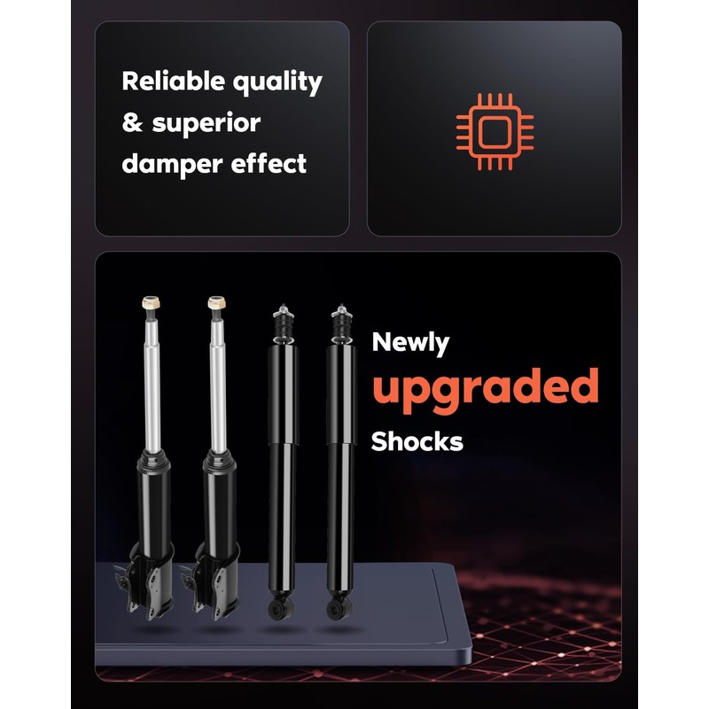 cciyu 4 x Front Rear Struts Shock Absorbers Fit for