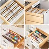 PanPanPal Spice Drawer Organizer, 4 Tier- 4 Pack Amber Acrylic