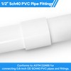 Cinsda 20 Pack 1/2 Inch SCH40 PVC Pipe Coupling Adapter,