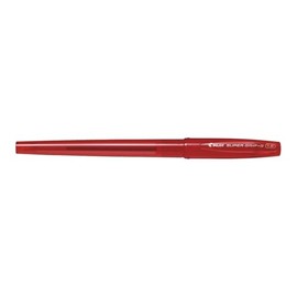 Pilot BSGC-10BB-RR Oil-based Ballpoint Pen, Super Grip, G Cap, 0.06 inches (1.6 mm), Extra Thick, Red Shank, Red Lead, Set of 10