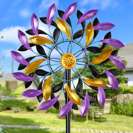 Wind Spinners Outdoor for Yard and Garden, 360 Degrees Metal Wind Sculptures & Spinners, Windmill for Outside Patio Lawn Decor Gifts for Family Friends