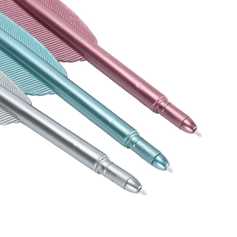 10Pcs Feather Pens Kids Ballpoint Pen Set ABS Plastic Office