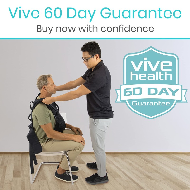 Vive Gait Belt Transfer Harness with Padded Handles and Quick