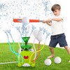 Outdoor Water Sprinkler Baseball Toy for Kids Outside Play,Summer Backyard