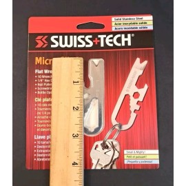 Swiss+Tech Micro-Slim Keychain Bottle Opener Pry Bar Screwdriver Multi-Tool