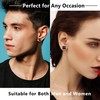 BESTEEL 2 Pairs Hypoallergenic Cubic Zirconia Black Stud Earrings for