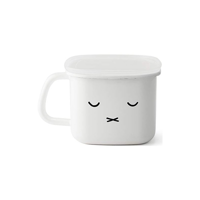 Fuji Enamel Miffy Face Oven-Safe Square Stock Pot Miso Pot