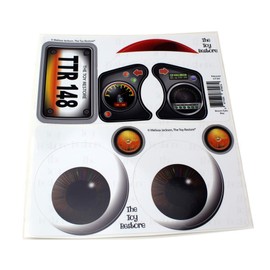 Replacement Decals Stickers Fits Little Tikes Newer Cozy Coupe (has Eyes for Headlights) Brown Eyes