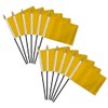 Gold Solid Color 4x6in Stick Flag - 1 dozen pack