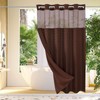 Waffle Pattern Shower Curtain, 1 Count Double Layer Waterproof Shower