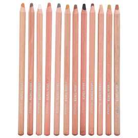 Haosie 12PCS Skin Tone Colored Pencils, 17.3cm/6.8in Portrait Pastel Pencils, Professional Charcoal Drawing Tools Set for Sketching and Illustration