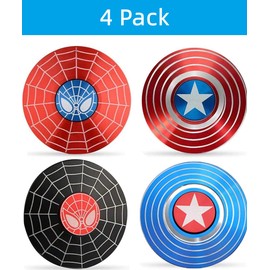 Steemjoey 4 Stück Superhelden Fidget Spielzeug für Kinder und Erwachsene, Fidget Spielzeug Finger Toy Hand Spielzeug ADHD Anti Angst Spielzeug Stressabbau Spielzeug für Erwachsene und Kinder