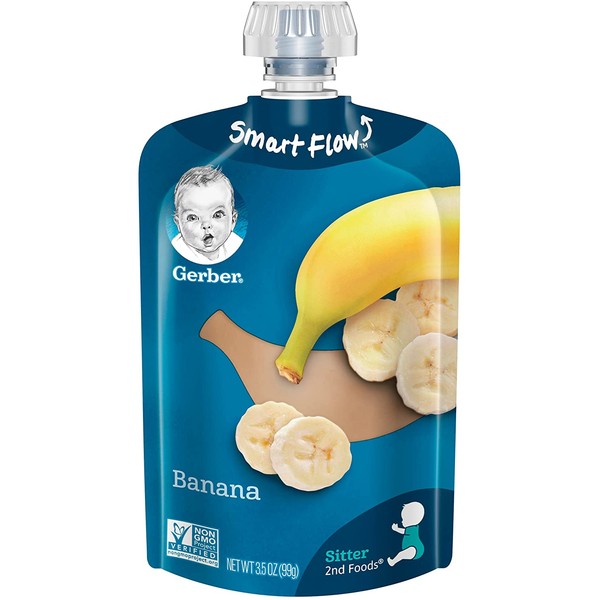 GERBER Purees 2nd Foods Banana Pouch (Pack of 12)