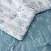 Bedsure Oversized Queen Comforter Set - Mineral Blue Bed Set,