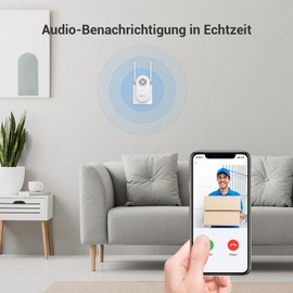 EZVIZ Indoor WiFi Chime CH1 | 0-72dB Adjustable Volume, 20 Ringtones, Plug-in Installation, APP Control, Built-in Siren, Smart Home Chime for Wireless Video Doorbell EP3x Pro