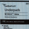 Ensur Wings Underpad 23 X 36 Inch Disposable Fluff Light